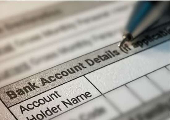 Bank account form